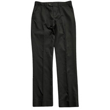 Boys School Trousers 31 Regular Black Elasticated Adjustable Waist Uniform Slim