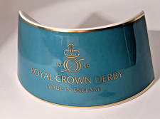 Royal Crown Derby Paperweight Dealer Crescent Display Stand TEAL LOGO  RARE