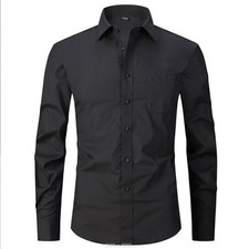 Mens Dress Shirts French Cuff The White Collar Formal Business Office Shirts Top