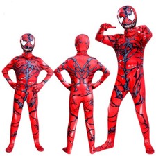 Venom Carnage Spider-Man Superhero Kids Boy Cosplay Costume Jumpsuit UK
