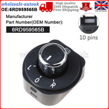 For VW POLO 6R 6C Hatchback Rearview Mirror Adjust Knob Button Switch 6RD959565B