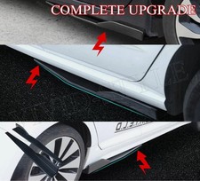 For HONDA CIVIC EP3 FN2 FK2 ABS GLOSS BLACK SIDE SKIRT EXTENSION SPLITTER