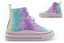 Girls Hi Top Shoes Girls Canvas Shoes Hi Tops Hi Top Pumps Girls Pumps Rainbow