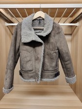 ZARA COAT MEDIUM BROWN FAUX