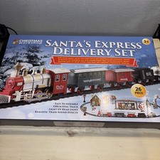 SANTA'S EXPRESS DELIVERY BATTERY OPERATED TRAIN SET WITH SOUNDS & HEAD LIGHT 