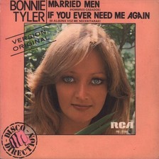 Bonnie Tyler Married Men 7" vinyl Spain Rca 1979 pic sleeve PB5164