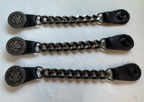 Army leather chain - leather, vest