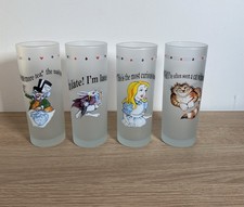 Alice in Wonderland 16oz Drinking Glasses Cardew Design Dartington Set x 4