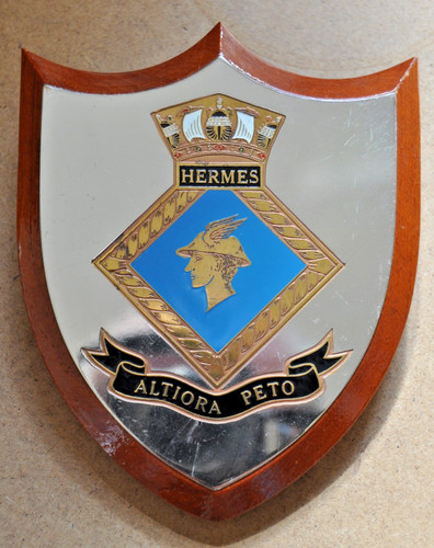 Vintage hms hermes - vintage, plaque
