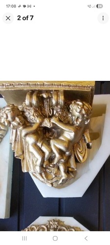 Vintage putti cherub - putti, gold
