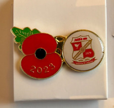 Swindon Town  FC  Poppie pin badge new on card 2023