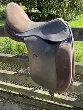 17 1/2” MW Nick Dolman Dressage Saddle - Brown