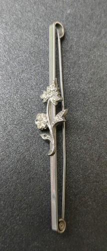 Art deco long silver - deco, flower