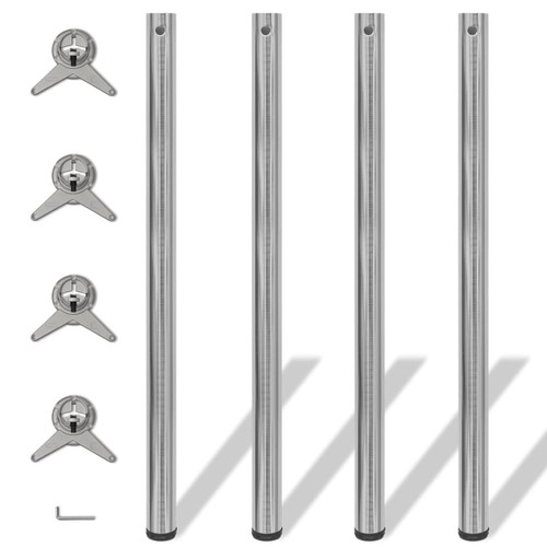 Table legs brushed nickel - brushed, 1100