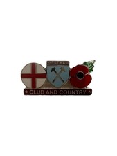 West Ham United ‘Club and Country’ Badge & England Flag Pin Badge