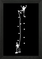 Climber and belayer - belayer, mounta