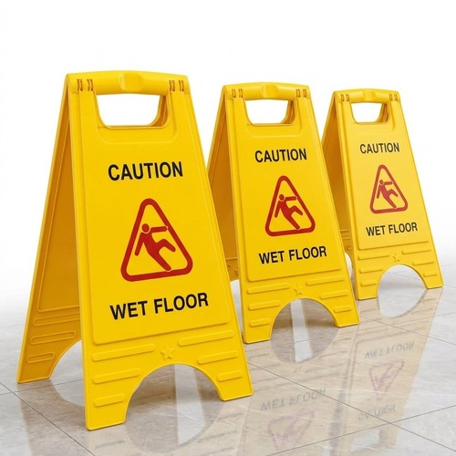 Caution wet floor sign - wet,