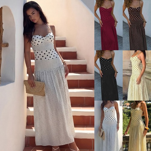 Womens summer halter neck maxi - neck,