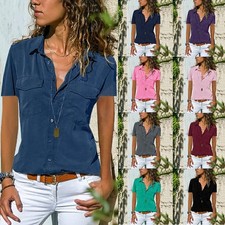 Women Short Sleeve Shirts Tops