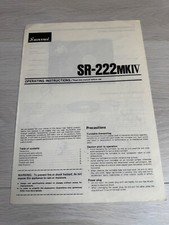 SANSUI turn table SR-222 MK IV Manual / Operating Instructions