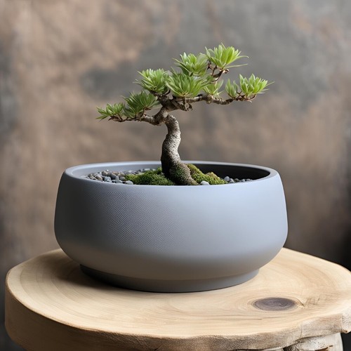 Plastic circular bonsai - plastic,