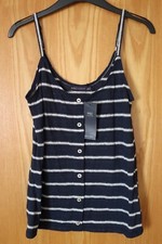 M & S Navy Mix Vest Top With