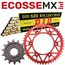 HONDA CRF450R 2002-2024 DID GOLD CHAIN JT RED REAR RENTHAL FRONT SPROCKET KIT