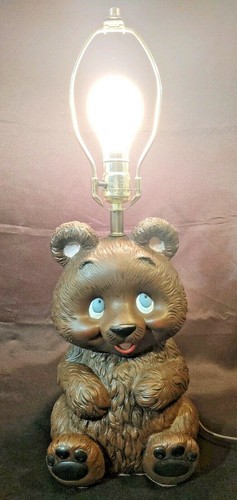 Bear vintage lamp rare teddy - bear,