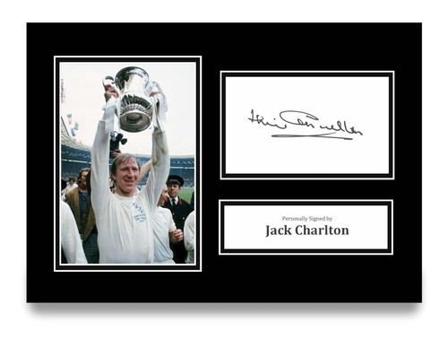 Jack charlton signed photo - charlton, a4