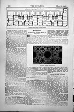 Old Plan Mansions Grosvenor Square Pavement Lateran Church Rome 1887 Victorian