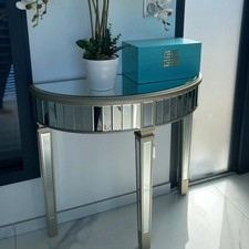 Half Moon Corner Console Table