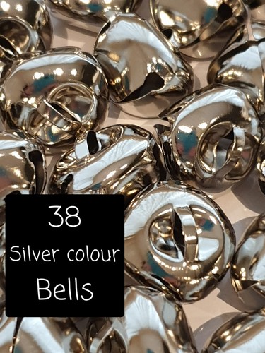Silver colour jingle bells - silver,