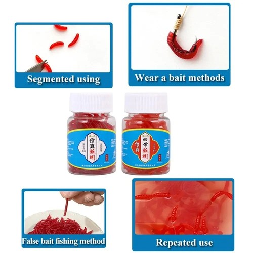 100pcs bottle soft fishing - 100pcs/bottle,