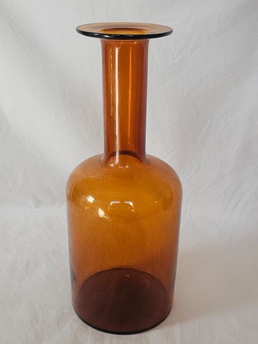 Large holmegaard gul vase - gul,