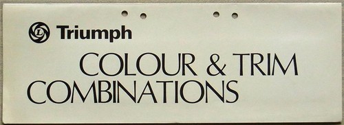 Triumph cars colour paint - cars, &