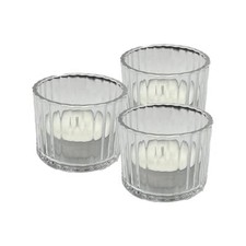 Set of 3 Premium Ribbed Glass