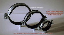 RUBBER LINED ANTI VIBRATION PIPE CLIP JUBILEE FIXING CLIPS/MUNSEN RING M10/M8 