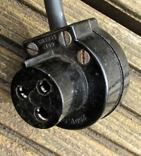 Vintage Bulgin Angled Power lead & plug for Vox, Marshall & many old amplifiers