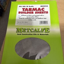 Tarmac Road/Pavement x 4 + bits Sheets  Card Kit Metcalfe M0056