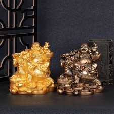 Laughing Buddha Statue Happy Money Lucky Fengshui Mini Figurine Home Decoration