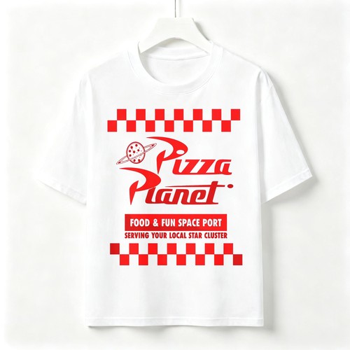 Pizza planet checkered graphic - pizza,