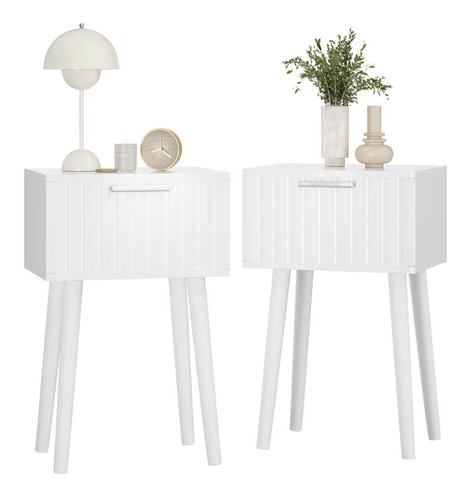 Fluted nightstand set - nightstand, of