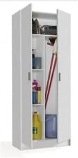 Utility Room Cupboard/Multi Purpose 2 Door White Kitchen Broom/Larder/Storage