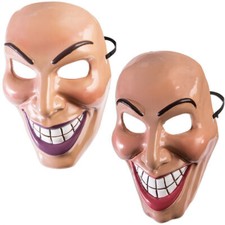 Adult Evil Smile Purge Mask Grin Killer Halloween Fancy Dress Costume Accessory
