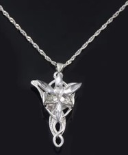 Evenstar - Arwen Undomiel / Aragorn Crystal Pendant Necklace Lord Of The Rings