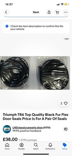 Triumph tr6 seal - triumph, includes