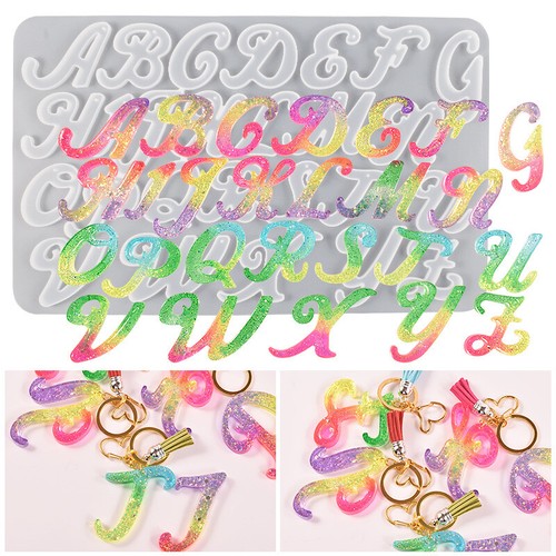 Silicone letter keychain resin - silicone,