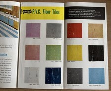 POLY-FLOR PVC FLOOR TILES Design Chart 60’s Patterns VINTAGE LEAFLET Manchester