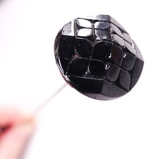 Antique 1900s Black Glass Faux