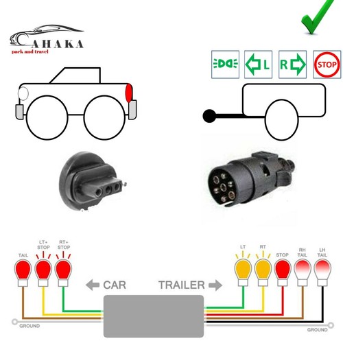 Trailer plug connector adapter - trailer,